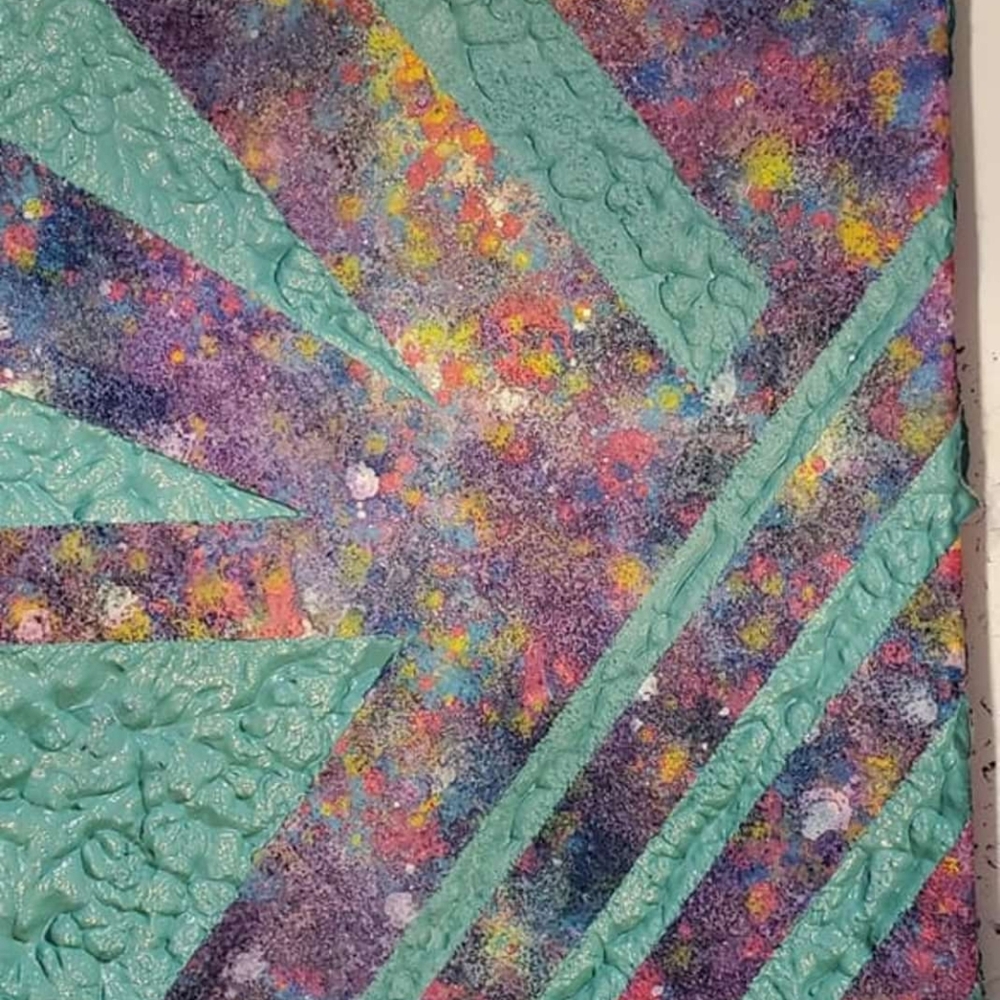 HANDCRAFTED Colorful Painting Abstract Artwork HANDPAINTED Textured Art Decor - Picture 5 of 16